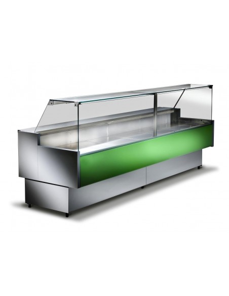 Verde RAL6026 - Banco refrigerato ventilato da esposizione M 900 Frontale Alto